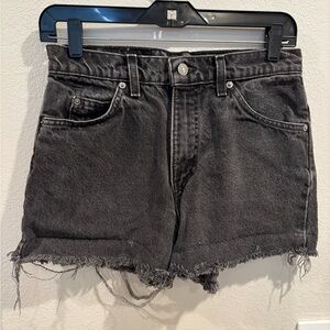 Vintage Orange Tab 1994 Levi’s 550 Faded Black Cutoff Shorts Size 29 28 Actual